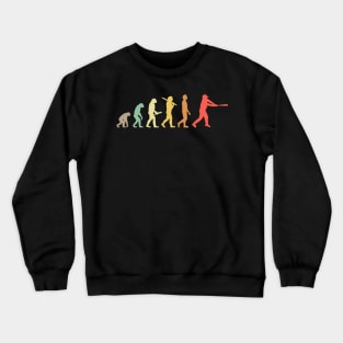 Retro Baseball Evolution Gift For Baseball Players Crewneck Sweatshirt
